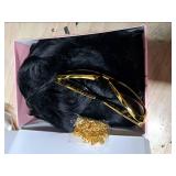 Yargel Hair 50s Disco Rock Wig with Glasses and Necklace Black Singer Rocker Costume Wigs for Men 50s 60s Funny Wig for Halloween Costume Cosplay Party Use (4pcs Set)