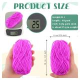 Wowangce 24 Skeins Acrylic Yarn - 24 x 25g, 2400 Yards Crochet Yarn Kit for Crocheting & Knitting, Assorted Starter Kit for Adults & Kids (Bright Tone)