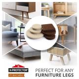 Felt Furniture Pads X-PROTECTOR 133 PCS Premium Furniture Pads - Felt Pads Furniture Feet Best Wood Floor Protectors - Protect Your Hardwood & Laminate Flooring! Brown and Beige