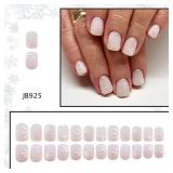 Christmas Press on Nails Short Square CEWEWP Fake Nails with White Snowflake Designs Xmas False Nail White Glitter Full Cover Glue on Nails Acrylic Glossy Winter Stick on Nail for Women 24 Pcs