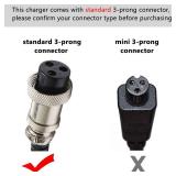 Janboo 24V Scooter Battery Charger Compatible for Razor E100 E200 E200S E175 E300 E300S E125 E150 E500 PR200 E225S E325S MX350 MX400 Dirt Bike, Dirt Rocket, Pocket Mod, Sports Mod Power Supply Cord