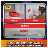 Air Hogs, Zero Gravity Sprint RC Car Wall Climber, Red USB Micro B Rechargeable Indoor Wall Racer, Over 5-Inches Long, Toys for Kids Ages 4 and up