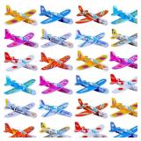 Manmel 50 Pcs Foam Gliders Planes Toys for Kids, Paper Airplane, Party Favors Goodie Bag Stuffers, Outdoor Flying Toys, Bulk for Classroom Prizes Boys and Girls