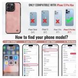 Vinich for iPhone 13 Pro Max Wallet Case with Card Holder, RFID Blocking Credit Slots Kickstand Shockproof Phone Cover Fit for iPhone 13 Pro Max 6.7\" Rose Pink