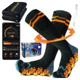 Heated Socks for Men & Women with App Control 8500mAh*2 Rechargeable Electric Heated Socks Up to 12 Hours Washable Warm Socks for Outdoors Work Skiing Hunting Riding Cycling Hiking Camping Xmas Gifts