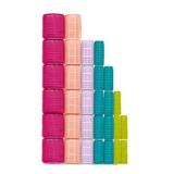 Conair Heatless Hair Curlers, Self-Grip Hair Rollers for Women Provide Lift & Volume, Assorted Sizes & Colors, 31 Count with Reusable Zippered Bag