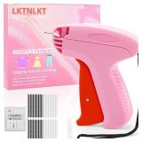 Stitch Gun for Clothes - Includes 6 Fine Needles, 1000 White & 1000 Black Fasteners, Handheld Stitch Gun - Quick Clothing Fixer, Tag Gun for Clothes (Pink Red)