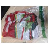 AVOIN colorlife Christmas Tree Skirt 48 Inch, Christmas Ribbon Holly Winter Holiday Tree Mat Decoration