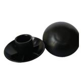 Boat Cover Support Mushroom Cap 70mm/2.75 Inches, Anti-Burst Front or End Cap for Camping and Backpack Tent, Puncture Proof for Tarp (2 Packs, Black)