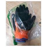 OriStout Winter Work Gloves for Men and Women, Touchscreen, Waterproof Gloves for Working in Freezer, Fishing and Gardening, Thermal Insulated, Super Grip, Orange, Small