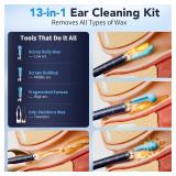 Ear Wax Removal, Ear Cleaner with Camera 1296P HD,Visual Ear Cleaner with 6 LED Lights and Flexible Tip,Safe Ear Wax Removal Kit with Camera, Ear Cleaning Tool for Home Use