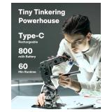 HOTO SNAPBLOQâ¢ S-A01 3.7V Electric Screwdriver with 56 Bits & 3 Torque Settings, Precision Screwdriver Set, 250RPM, LED Light, Lock Pick Set, Repair Tool Kit for Electronics, Door Bell, Watch