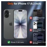 SUPFINE Magnetic for iPhone 17 Case (Compatible with MagSafe)(Military Grade Drop Protection) Translucent Matte Shockproof with Anti-Fingerprint Phone Cover,Black