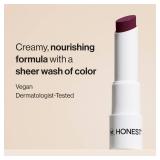 Honest Beauty Moisturizing Vegan Tinted Lip Balm, Antioxidant-Rich, Acai Extracts Avocado Oil, Paraben and Cruelty-Free, Plum Drop