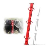 GARVIN 4ft Woven Wire Fence Stretcher Bar with 5 Wedges, Heavy Duty Steel Fence Puller Tool for Horse Fence, Bull Yard, Farm Field, Rust-Resistant Tensioner, Red Retail- $60