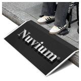 Nuvium 15.4" L x 32" W Threshold Ramp for Doorways, Portable, Anti-Slip Ramps for Wheelchairs for Home, 700 LBS Load Capacity, Aluminum Door Ramp and Curb Ramp for Scooters, Power Chairs, Walkers Reta