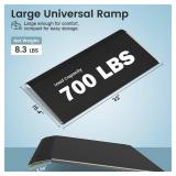 Nuvium 15.4" L x 32" W Threshold Ramp for Doorways, Portable, Anti-Slip Ramps for Wheelchairs for Home, 700 LBS Load Capacity, Aluminum Door Ramp and Curb Ramp for Scooters, Power Chairs, Walkers Reta