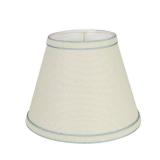 Aspen Creative 58909 Empire Uno Lamp Shade in Cream with Powder Blue, 5\" Top x 9\" Bottom x 7\" Slant Height, Slip UNO 33mm