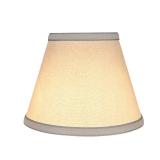 Aspen Creative 58909 Empire Uno Lamp Shade in Cream with Powder Blue, 5\" Top x 9\" Bottom x 7\" Slant Height, Slip UNO 33mm