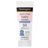Neutrogena Pure & Free Baby Mineral Sunscreen with SPF 50  3 fl. oz