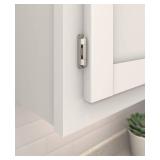 Amerock Cabinet Hinge 3/8 inch (10 mm) Inset ·hinge Satin Nickel 2 Pack Self-Closing hinge Partial Wrap hinge Cabinet Door hinge