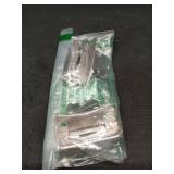 Amerock Cabinet Hinge 3/8 inch (10 mm) Inset ·hinge Satin Nickel 2 Pack Self-Closing hinge Partial Wrap hinge Cabinet Door hinge