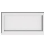 Ekena Millwork CMP12X6RE Rectangle Architectural Grade PVC Contemporary Urethane Ceiling Medallions 12\"W x 6\"H x 4\"C x 1\"P