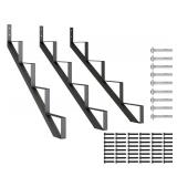 DIYHD Steel Stair Riser 4 Step Stair Stringer for Deck Height 35in,Powder Coated Black,MAX Load Capacity:500lbs,3pcs Retail- $76