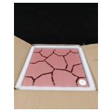 Pure Garden 6-Pack Polypropylene Interlocking Patio Deck Tiles - Weather-Resistant Outdoor Flooring for Balcony, Porch, and Garage (Bridk Red)