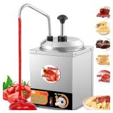 Newhai Electric Nacho Cheese Dispenser with Stainless Steel Pump 2.6QT Sauce Warmer 86-190 Adjustable Hot Fudge Dispenser 110V US with 9 Stickers Retail- $110