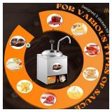 Newhai Electric Nacho Cheese Dispenser with Stainless Steel Pump 2.6QT Sauce Warmer 86-190 Adjustable Hot Fudge Dispenser 110V US with 9 Stickers Retail- $110