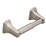 Moen Contemporary Brushed Nickel Toilet Paper Holder, Modern Wall Mounted Toilet Roll Holder, P5050BN