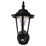 Maxsa 44719 Battery-Powered LED Motion-Activated Outdoor Wall Sconce-Black-8.5\" x 6\" x 13