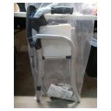 Narrow Walkers for Seniors, Folding Standard Walker with Seat, Lightweight Aluminum Mobility Rolling Walker for Seniors and Adults, Compact Travel Walker Height Adjustable, Supports 350 lbsï¼Only 