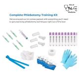Phlebotomy Training Kit | IV, Venepuncture, Phlebotomy Arm Practice Kit | Phlebotomy Gifts for Medical Student and Nurse Student | Complete Phlebotomy Equipment and Supplies | Educational USE Retail- 