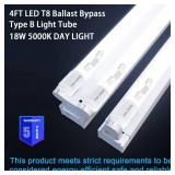 Konideke 25 Pack, T8 Led Bulbs 4 Foot 18W, Type B Ballast Bypass, 48 inch Led Bulbs Replacement for F32T8, F20T10, F40T12 Fluorescent Tubes Light Bulb, Dual Ended Power Input, 5000K 2300lm Retail- $11
