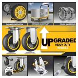 Push Cart Dolly by Wellmax, Moving Platform Hand Truck, Foldable for Easy Storage and 360 Degree Swivel Wheels with 330lb Weight Capacity, Yellow Color Retail: $82