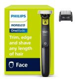 Norelco Philips OneBlade 360 Hybrid Face, Electric Beard Trimmer and Shaver, with 360 Blade Technology, 1x 360 Blade for Face, 5in1 Adjustable Comb, Model QP2724/90