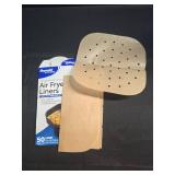 Reynolds Kitchens Air Fryer Liners Disposable, Unbleached Parchment Paper Sheets, 8 Count
