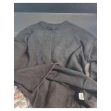 Saodimallsu Womens Oversized Crew Neck Sweaters Long Sleeve Slouchy Knit Fall Casual Loose Pullover Tops Black, Medium