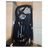 6 Pack Black&Gold Stainless Steel Stanchion Post and 5 Pack 5 FT Black Velvet Ropes and Stanchion Poles Set Crowd Control Barriers with Fillable Base Used for Party Wedding Theaters Red Carpet Retail: