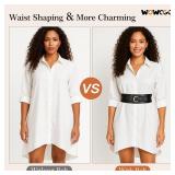 WOWOGO Womens Wide Elastic Waist Belt for Dress Ladies Stretch Cinch Belt