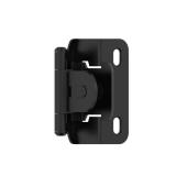 Amerock BPR8719FB | Cabinet Hinge | 1/2 in (13 mm) Overlay Single Demountable | Partial Wrap | Matte Black | Kitchen Cabinet Door Hinge | 1 Pair/2 Pack | Functional Hardware