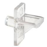 Prime-Line U 10136 1/4 In., Clear Plastic, Shelf Support Peg (8 Pack)