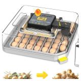 Egg Incubator Incubator for Hatching Eggs 48 Eggs for Lab Home Farm with Automatic Egg Turning 360° Egg Candler Viewing for Chicken, Ducks, Goose, Quail Retail: $90