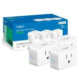 TP-Link Tapo Matter Supported Smart Plug Mini, Compact Design, 15A/1800W Max, Super Easy Setup, Works with Apple Home, Alexa & Google Home, UL Certified, 2.4G Wi-Fi Only, White, Tapo P125M(3-Pack)