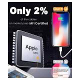 4 Pack [Apple MFi Certified] Apple Charging Cables 3ft, iPhone Chargers Lightning Cable 3 Foot, Fast iPhone Charging Cord for iPhone 14/14Pro/13/13Pro/12/11/11Pro/11Max/ X/XS/XR/XS Max/8, ipad(White)