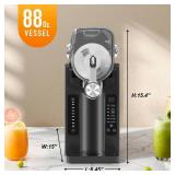 Danrelax Slushie Machine, 88 Oz Slushy for Home, LED Display, Auto-Clean, No Ice Needed, 6 Preset Programs, Frozen Drink Maker for Margaritas, Smoothies, Frappes, Milkshakes & Juices, Quiet Operat