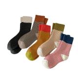 OTAODKA Athletics Socks for Women and Girls, Cotton Socks Cute Ankle Sock (US, Numeric, 5, 8, Regular, Regular, 5 Pack Stripes Bright)