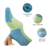 Gonii No Show Socks Womens Athletic Compression Running Low Cut Cushioned Socks 5 Pairs